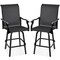 Best Choice Products Set of 2 Outdoor Swivel Bar Stools, Patio Barstool Chairs w/ 360 Rotation, All-Weather Mesh